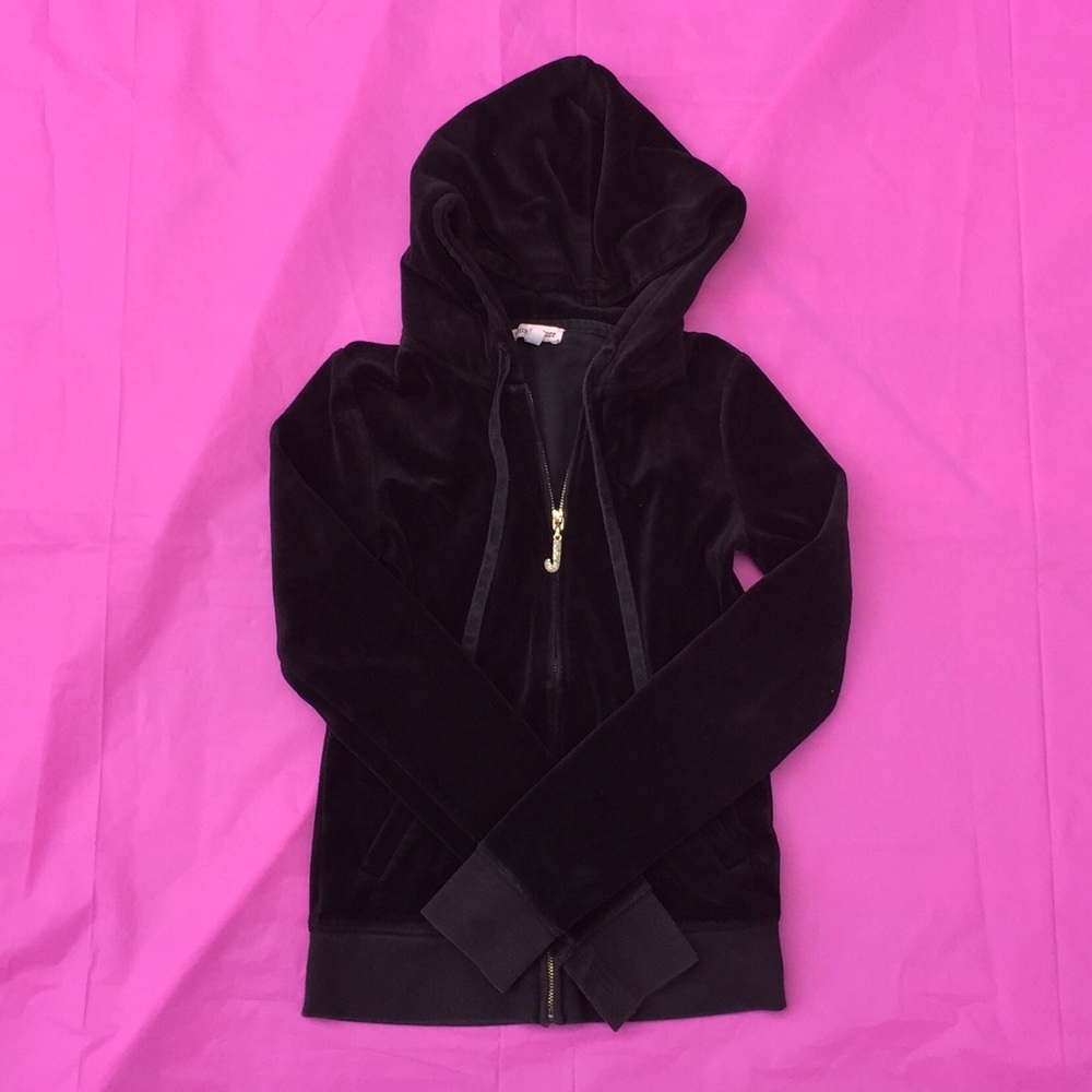 Juicy Couture Velour Hoodie in black